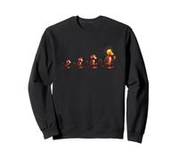 Monkey evolution cartoon with glowing lightbulb Sweatshirt