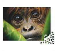 Monkey Face 1000-Piece Puzzle for Adults, 70x50cm/1000pcs, White Cardboard with Reduced Dust; Easy to Revisit Throughout The Week
