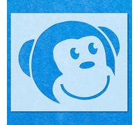 Monkey Face Stencil: Mylar Airbrush Wall Art Painting Crafts - 190 Micron| DIY-A4 Stencil - Design Size (170mm 205mm)