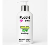 Monkey Farts Liquid Hand Soap - 250ml - With Vitamin E - Fruity Scent - Vegan Friendly - Puddle of Wax - Made in the UK