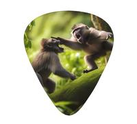 Monkey fight Patterned guitar picks - (thin/medium/thick) free to choose, suitable for all kinds of string instruments,