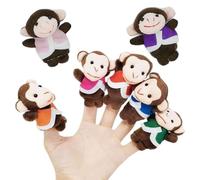 Monkey Finger Puppets - Educational Animal Toys, Interactive Puppet Set | Plush Finger Toys for Kids, Storytelling, Playtime, Learning Games, Educational Fun, Preschool Activities, Creative Playtime