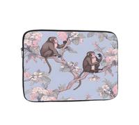 Monkey Flower Shockproof Laptop Sleeve 12 Inch, Oxford Fabric Case With Foam Padding, Lightweight Protective Cover For Pad Notebook, Business School Travel Use