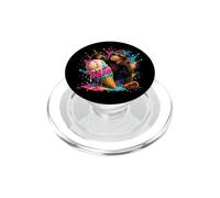 Monkey Funny Animals Baseball Ice Cream Drip Cool PopSockets PopGrip for MagSafe