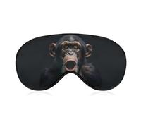 Monkey Funny Meme Cool Sleep Eye Mask Adjustable Eye Cover Cute Light Blocking Blindfold for Office Home
