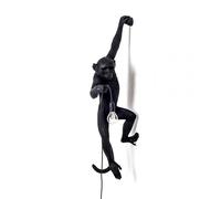 Monkey Hanging Left Wall Lamp Black Outdoor