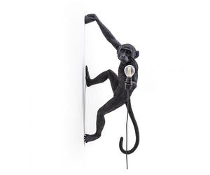 Monkey Hanging Right Wall Lamp Black Outdoor