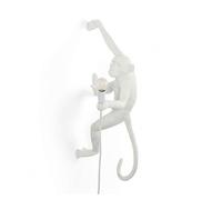 Monkey Hanging Right Wall Lamp White