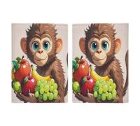 Monkey Holding Fruit Passport Holder Passport Wallet PU Leather Passports Protective Cover Slim Travel Accessories