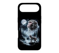 Monkey Howling at Moon 90's Retro Safari Animal Case for iPhone Air
