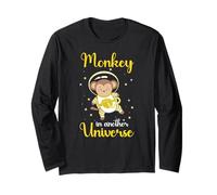 Monkey In Another Universe Space Animal Cartoon Fun Long Sleeve T-Shirt