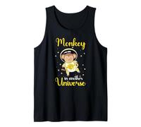 Monkey In Another Universe Space Animal Cartoon Fun Tank Top