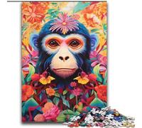 Monkey in Colorful Jungle Puzzles for Adults Teens 2000pc Puzzle, Interesting Stress Reduction Parent-child Interaction (70x100cm)