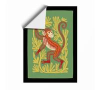 Monkey in Golden Vine Boho Unframed Wall Art Print A3 (42×29.7cm), Wall Decor for Living Room, Bedroom, Office & Home, Art Gift