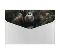 Monkey in Jungle Expanding File Folder 6 Pockets Accordion File Organizer Portable Letter A4 Size Folders with Snap Closure for Document Paper Receipt Office Supplies