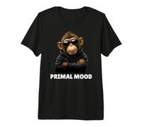 Monkey in Sunglasses. Primal Mood. Premium T-Shirt