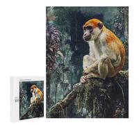 Monkey in The Jungle Wooden Jigsaw Puzzle for Adults, 500 PCS - Winter Gift, with A Decorative Finished Picture
