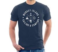 Monkey Island Sailing and Camping Men's T-Shirt Navy Blue