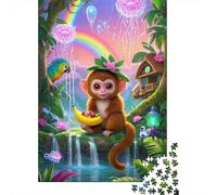 Monkey Jigsaw for Adults 1000Pc Brainteasing Games Gifts for Men Challenging Game 1000pcs (75x50cm)
