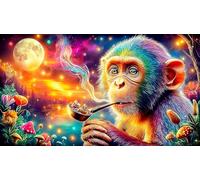 monkey Jigsaw Puzzles 1000 Pieces Fun and Challenging Family Game Puzzle Game Great Gift Idea for The Whole for Women, Gifts for Men 38x26cm/1000pcs