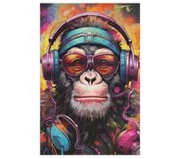 Monkey Jigsaw Puzzles for Adults 1000 Piece Wooden Puzzle for Kids Challenging Game 78×53cm