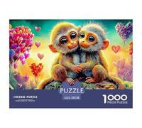 Monkey Jigsaws Suitable for Decompression And Wall Decor 1000 Piece Puzzle Challenge Toy Gifts for Adults And Kids 52x38cm/1000pcs