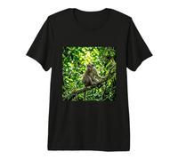 Monkey Jungle Forest Wildlife Landscape Photography Graphic Premium T-Shirt