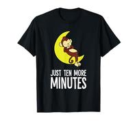 Monkey Just Ten More Minutes Snooze Alarm Clock Monkey T-Shirt