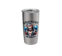 Monkey K.o. Victory Smart Boxing Monkey Chimpanzee Boxer Stainless Steel Insulated Tumbler