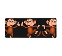 Monkey Keyboard and Mouse Pad, Extra Large Desk Cover, Spill Resistance Mat for Smooth Tracking