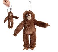 Monkey Keychain Plush Toy, Plush Bag Charm - Orangutan Plush Toy | Keychain Decoration Accessories, Soft Plush Hanging Decoration for Car Home Desk
