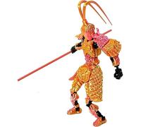 Monkey King Action Figure 3d Printed T13 Figure Monkey King 3D Printed Toys Wukong Figure Black Myth Figure with Movable Joints Poseable Wukong Toy 15cm Collectible Gaming Ornament (Gold Pink)
