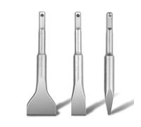 Monkey King Bar SDS Plus Chisel Set 3 PCS - Flat (140MM x 20MM), Pointed (140MM), Wide (140MM x 40MM) for Concrete, Stone