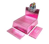 Monkey King Billionaire Pink XL King Size Rolling Papers & Filter Tips - Premium Unbleached Rice Papers with Gum Arabic - Single Packs (3 Pack)