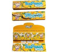 Monkey King ICE PEACH King Size Slim Orange Rolling Papers & Tips - 3 Packs (32 Papers + Tips Each) | Touch & Smell Peach Aroma | Ultra Thin | Slow Burning | Made in Spain | Premium Rolling Paper