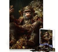 Monkey King on Golden Throne 1000 Piece Jigsaws for Teenagers Puzzle Creative Play Fine Thick Real Challenge (50x75cm)