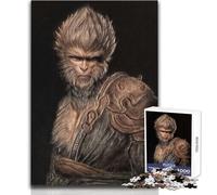 Monkey King Portrait 1000 Piece Jigsaws for Teenagers Fun Learning with Brain Game Perfect Thoughtful Festive Present Size 50x75cm
