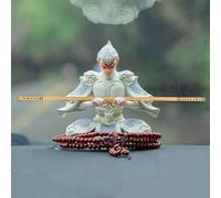 Monkey King Staff,Journey to The West Goku Sun Wukong Buddha Figure,Monkey King Ornaments Sculpture,Monkey King 3D Relief Car Decoration Collectible Dolls Figurines (Color : White)