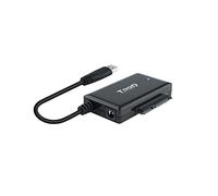 Monkey Ladder USB 3.0 USB-A to SATA Adapter for 2.5" and 3.5" Hard Drives with Power Supply, Black