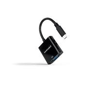 Monkey Ladder USB-C to VGA Converter, USB-C/M-VGA/H, Plastic, Black, 10 cm
