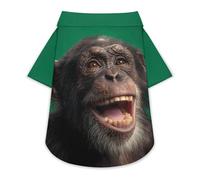 Monkey Laughing Chimpanzee Cute Dog Shirt Soft Cozy Pet T-Shirts Pullover Cat Clothes