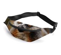 Monkey Lemur Cute Fanny Packs with Zipper, Personalized Waist Bags with Multiple Pockets, Adjustable Sling Bag for Travel, Waterproof Belt Bag, Crossbody Bags for Unisex