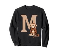 Monkey Letter M Alphabet Animal Design Sweatshirt