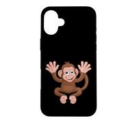 Monkey Lover Men Women Girls Boys Silhouette Graphic Gift Case for iPhone 16 Plus