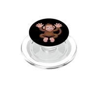 Monkey Lover Men Women Girls Boys Silhouette Graphic Gift PopSockets PopGrip for MagSafe
