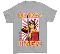 Monkey Magic Japanese Fantasy Retro MMA Mens T-Shirt 100% Cotton Sports Grey 3XL