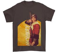 Monkey Magic Martial Arts Fantasy TV Retro Mens T-Shirt 100% Cotton Dark Chocolate 2XL
