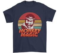 Monkey Magic Mens T-Shirt 100% Cotton Navy Blue 4XL