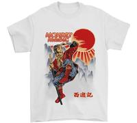 Monkey Magic Retro 70s Martial Arts TV Mens T-Shirt 100% Cotton White L