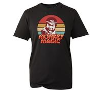 Monkey Magic T-Shirt - Mens Fantasy TV Show Martial Arts 70s 80s Retro Tee (Black, 2XL)